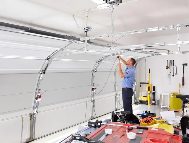Garage door cable repair service by Palm Harbor Garage Door Repair in Palm Harbor