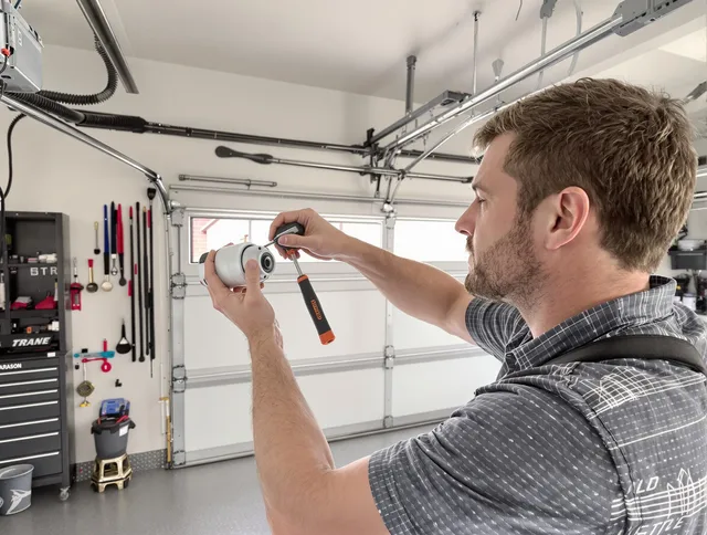 Garage door opener repair service by Palm Harbor Garage Door Repair in Palm Harbor