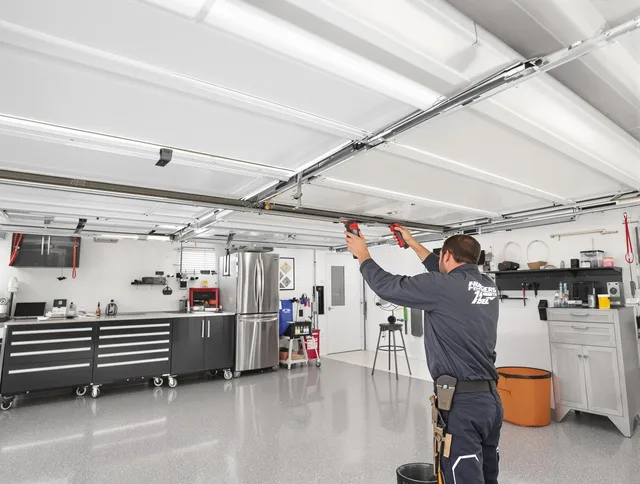 Overhead garage door repair service by Palm Harbor Garage Door Repair in Palm Harbor