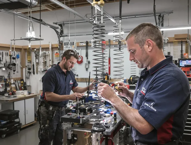 Garage door spring repair service by Palm Harbor Garage Door Repair in Palm Harbor